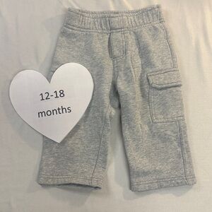 Gymboree - straight leg cargo style sweatpants. Size 12 to 18 months